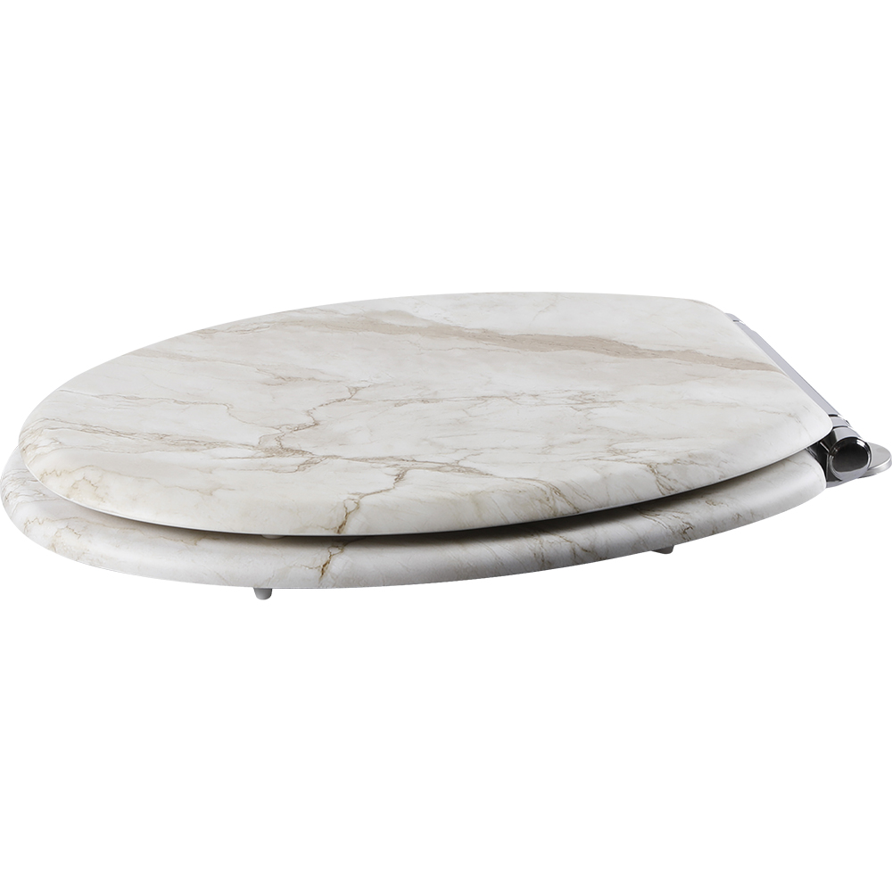 Capac WC GOODHOME Pilica YMD328UK13, inchidere lenta, duroplast, bej marmorat