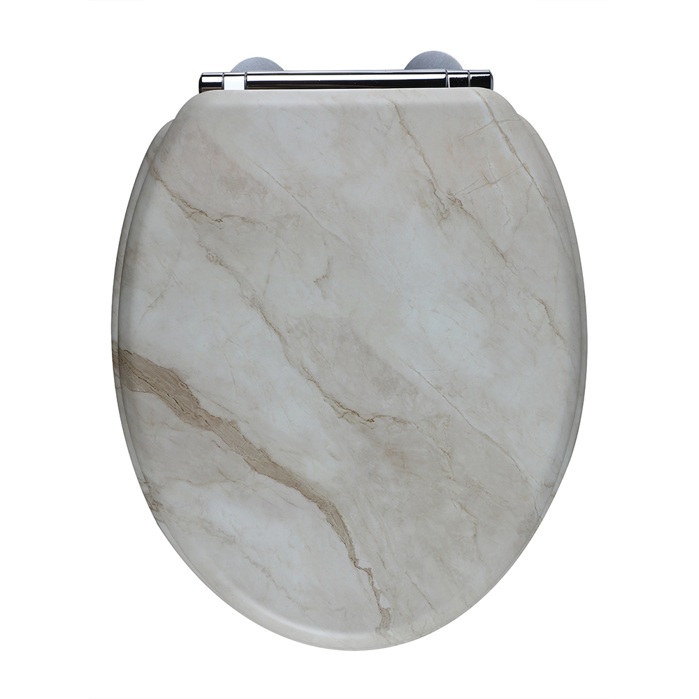 Capac WC GOODHOME Pilica YMD328UK13, inchidere lenta, duroplast, bej marmorat