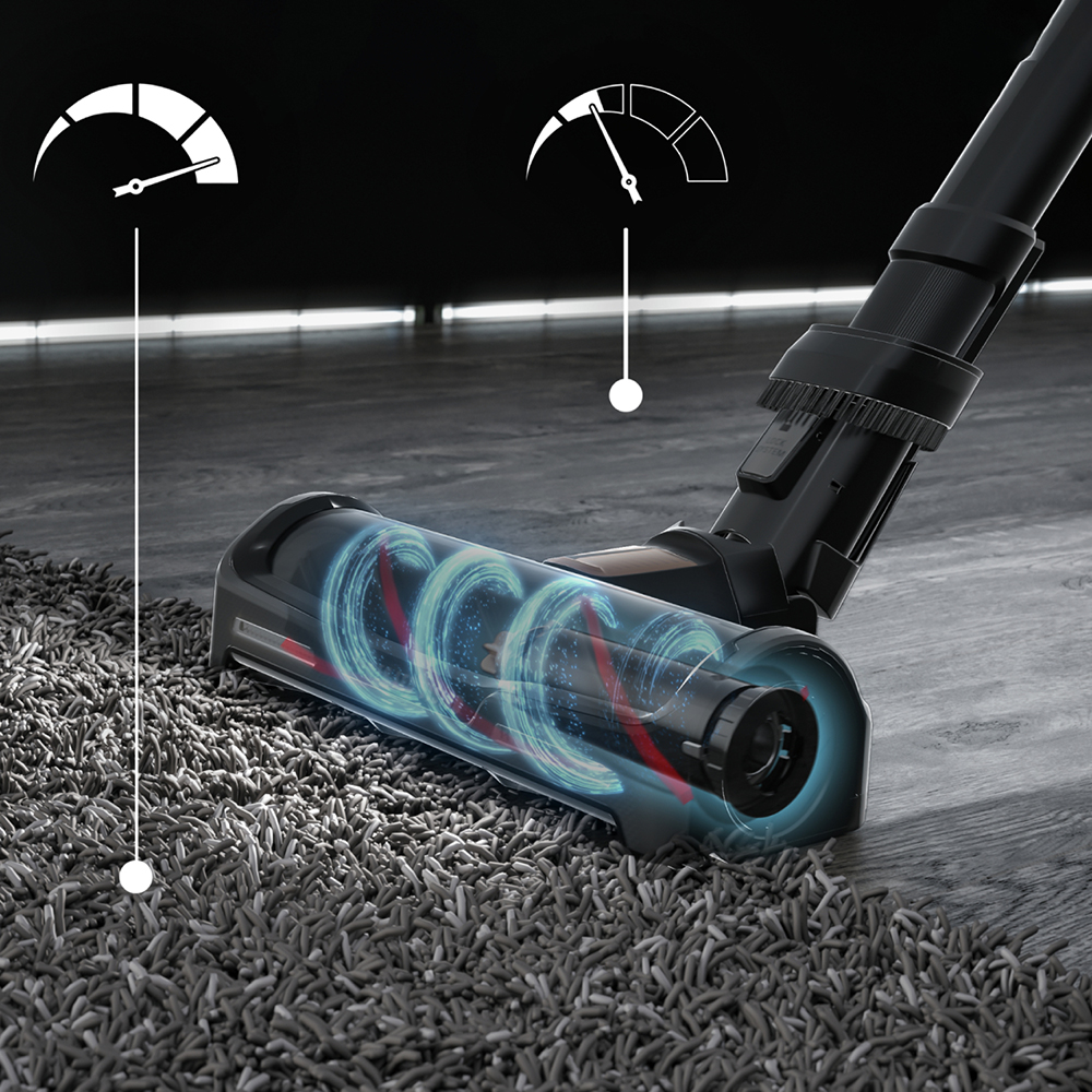 Aspirator vertical ROWENTA X-Force Flex 15.60 RH99G1WO, 0.9l, 32.4V, autonomie max 80 min, negru-auriu