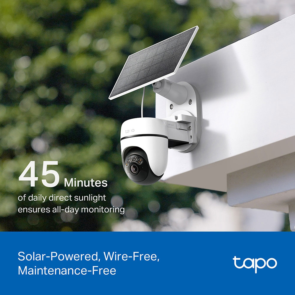 Kit camera IP Wireless exterior TP-LINK Tapo C610, 3MP, 1296p, IP65, IR, Night Vision, alb