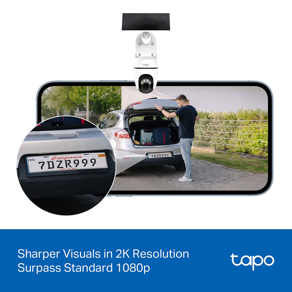 Kit camera IP Wireless exterior TP-LINK Tapo C610, 3MP, 1296p, IP65, IR, Night Vision, alb