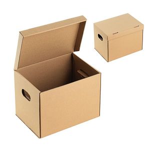 Cutie carton cu capac, maro, 25 x 34 x 26 cm