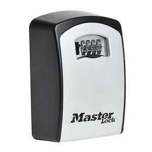 Caseta metalica pentru chei Master Lock 5403D, 105 x 51 x 146 mm, argintiu-negru