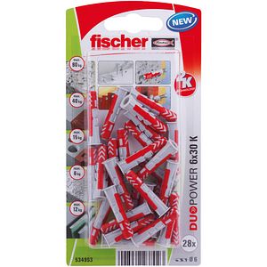 Set dibluri FISCHER DuoPower, 6 x 30mm, 28 bucati