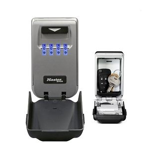 Caseta chei medie Master Lock 5425D, 7 x 4.6 x 12 cm, negru-argintiu