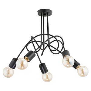Lustra, Negru, 300 W, 5 x E27   Tango