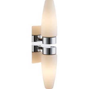 Aplica de perete GLOBO LIGHTING Piton 78160-2, 2 becuri incandescente, E14, 2 x 25W, argintiu