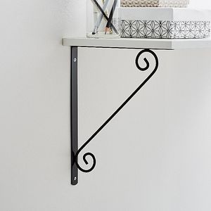 Consola raft FORM, 20 x 15 cm, otel, negru