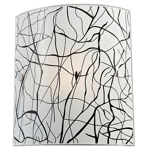 Aplica de perete KLAUSEN Elysia 260, bec incandescent, E27, alb-negru