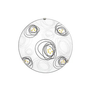 Plafoniera KLAUSEN Vulcan LY-6080, E27, 15W, IP20, alb-crom