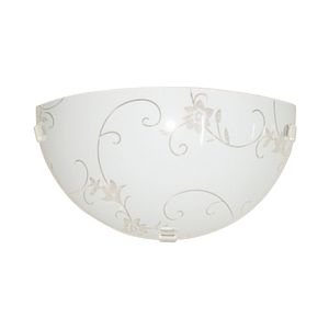 Aplica KLAUSEN Floro, 1 bec E27, 60W, IP20, alb cu model