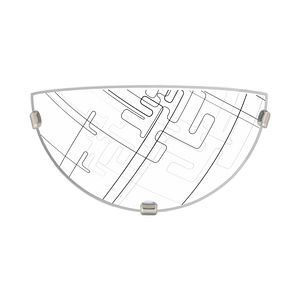 Aplica KLAUSEN Tetrix, 1 bec E27, 60W, IP20, alb cu model