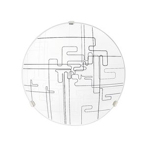 Plafoniera KLAUSEN Tetrix 30 LY-6069, E27, 15W, IP20, alb-negru