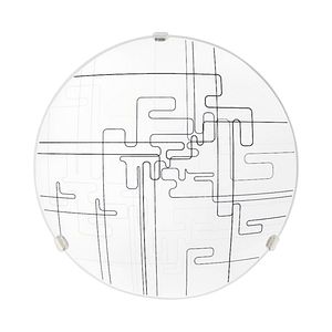 Plafoniera KLAUSEN Tetrix 40 LY-6070, E27, 15W, IP20, alb-negru