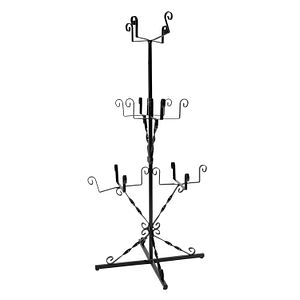 Suport ghiveci, metal, 100 cm, negru