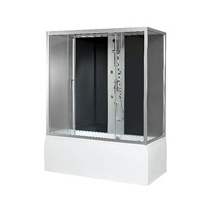 Cabina dus cu hidromasaj GoodHome Onega, dreptunghiulara, 85 x 170 x 215 cm, sticla securizata 5mm, profil argintiu