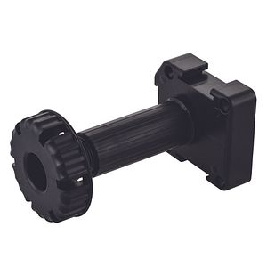 Picior mobilier reglabil, plastic, 14 x 17 cm, negru