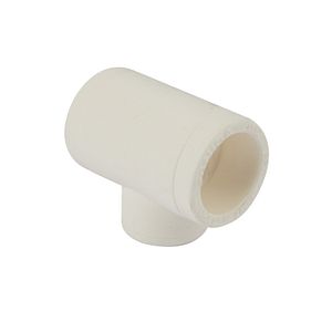Teu redus plastic PPR, alb, 32 x 25 x 32 mm