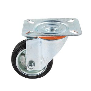 Roata utilitara cu placa pivotanta, cauciuc, 80 x 25 mm, 50 kg