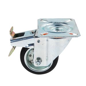 Rola din cauciuc cu pivot si fixare DORNER + HELMER, 80 x 25mm, sarcina maxima 50kg