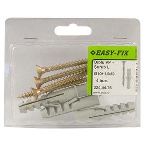 Diblu cu surub SEA, 10 x 50mm, 4buc