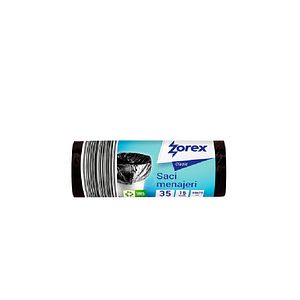 Saci menajeri ZOREX Clasic GSM435, 15 bucati, 35 l, negru