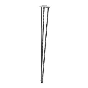 Picior blat bucatarie GOODHOME Nantua, metal, 12 x 89 cm, negru