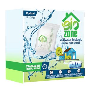 Activator biologic pentru fose septice, 18 plicuri, tratament 4 luni Biozone