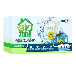 Activator biologic pentru fose septice, 54 plicuri, tratament 12 luni  Biozone