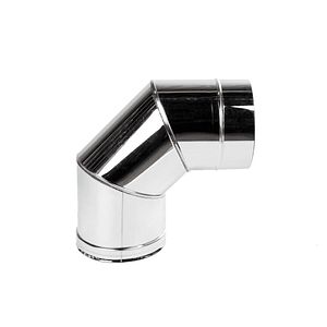 Cot cazan peleti ROFORTIS 53612, 90 grade, 80mm, inox