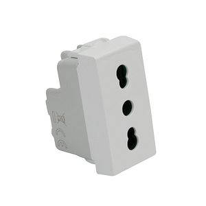 Priza simpla VI-MAR Neve, 16A, ABS, alb
