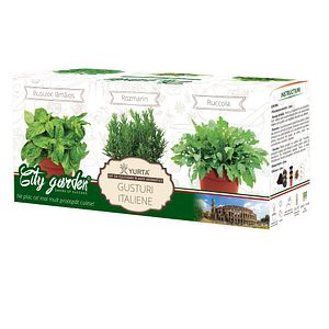 Set de cultivare plante aromatice YURTA, Colectia Mirodenii - Gusturi italiene