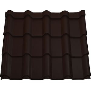 Tigla metalica Smart, maro mat (RAL 8019), 0.5 mm, 294 x 118.5 cm, 3.48 mp