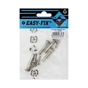 Set conector tip T cu surub SEA, 6.4 x 5 x 30mm, nichelat, 4 buc