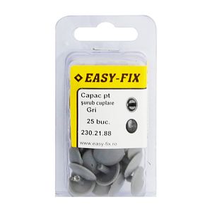 Capac plastic cu pin pentru surub de cuplare SEA, gri, 25 buc