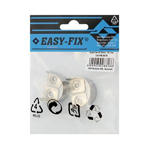 Suport bara haine Easy-Fix, 25mm, Ni, 2 bucati