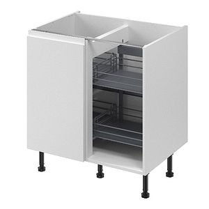 Sistem depozitare colt stanga GOODHOME Pebre, 80 cm, gri antracit