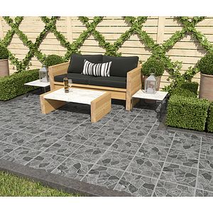Gresie exterior Topstone, 33.3 x 33.3 cm, grosime 7 mm, 1.663 m2, gri piatra