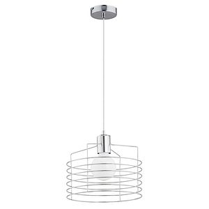 Lustra tip pendul Alfa Manta, 1xE27, 60W, IP20, crom-alb