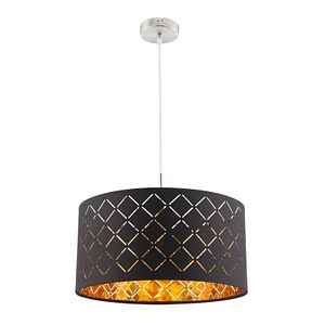 Lustra tip pendul, Negru/Auriu, 60 W, 1 x E27  Globo Clarke
