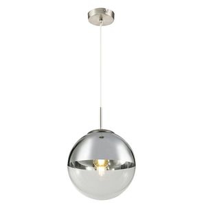 Lustra tip pendul Globo Varus, 1xE27, 60W, IP20, argintiu