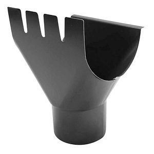 Racord jgheab burlan d125 90mm, gri Bravo