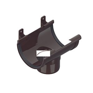 Racord jgheab burlan PVC, maro, D 120, 80 mm  Bravo