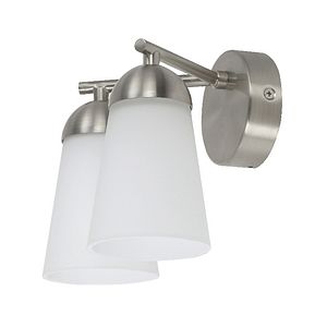 Aplica GOODHOME Dudhon, 2 x 4.2W, IP44, alb-argintiu