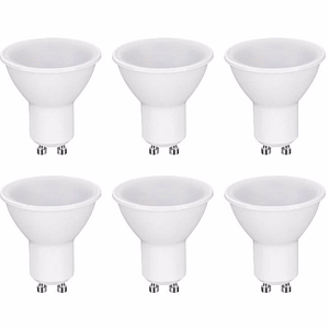 Set 6 becuri LED DIALL, GU10, 4.5W, 430lm, 4000K