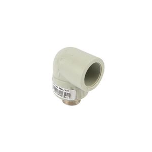 Cot PPR, gri, 25 mm, racord 1/2, filet exterior