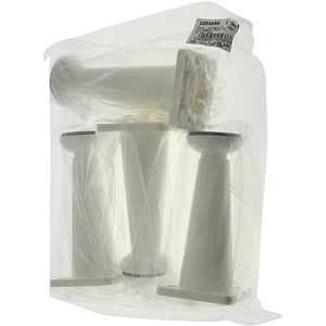 Set picior reglabil, plastic, 100 mm, alb, 4 bucati