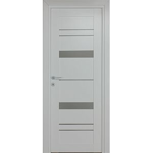 Usa interior Amyra, cu geam, reversibila, MDF, 78 x 203 cm, alb
