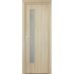 Usa interior Karpat, cu geam, reversibila, MDF, 68 x 203 cm, maro deschis
