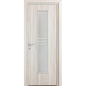 Usa interior Karpat, cu geam, reversibila, MDF, 78 x 203 cm, gri deschis
